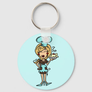Female Pastry Chef - Blonde T-shirts and Gifts Key Ring