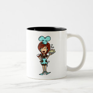 Female Pastry Chef - Red Hair T-shirts and Gifts Two-Tone Coffee Mug