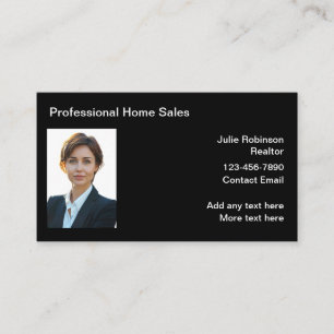 Female Photo Realtor Business Cards Template