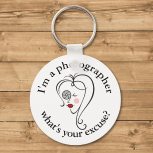 Female photographer key ring