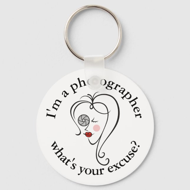 Female photographer key ring (Front)