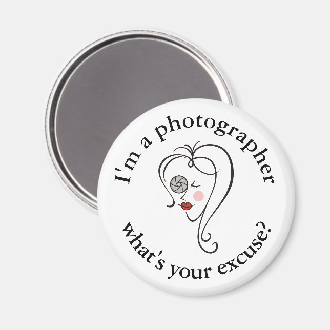 Female Photographer Magnet (Front/Back)