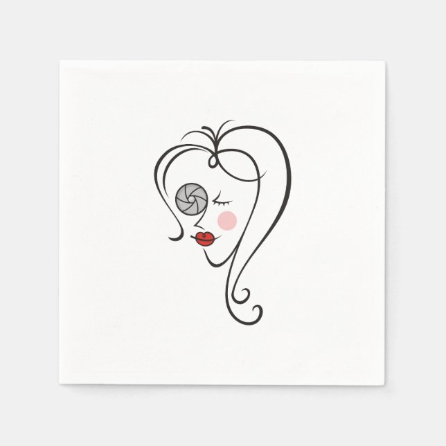 Female Photographer Napkin (Front)