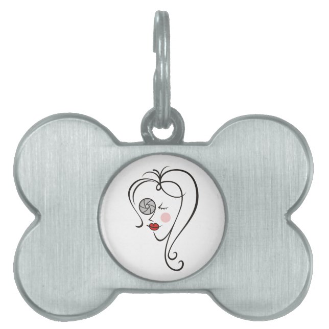 Female Photographer Pet Name Tag (Front)