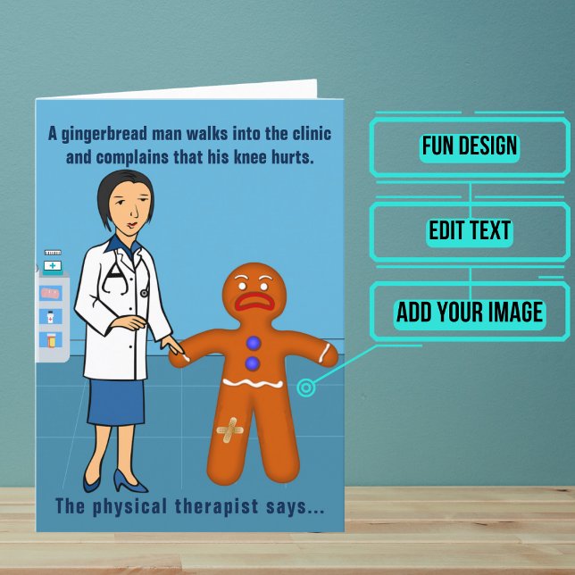 Female Physical Therapist Funny Birthday Design 3 Card (Looking for the perfect card for that talented physical therapist friend of yours?)