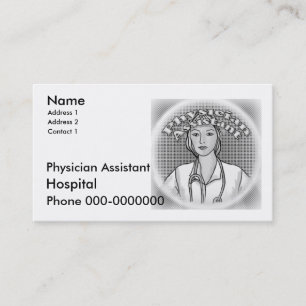 Female Physician Assistant Business Cards