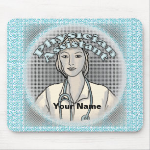 Female Physician Assistant custom name Mouse Pad