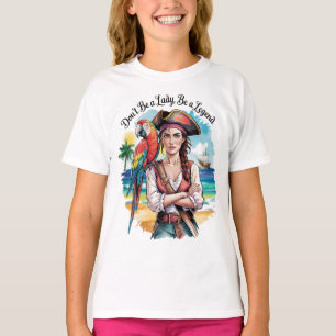 Female Pirate Buccaneer Beauty On Deck T-Shirt