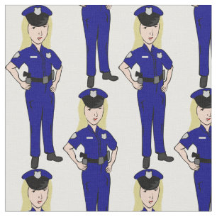 Female Police Officer Fabric