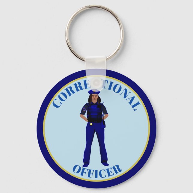 Female Police Officer Key Ring (Front)