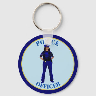 Female Police Officer Key Ring