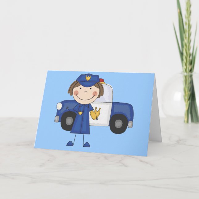 Female Police Officer Tshirts and Gifts Card (Front)