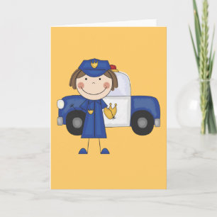 Female Police Officer Tshirts and Gifts Card