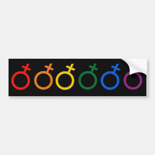 FEMALE PRIDE COLORS BUMPER STICKER
