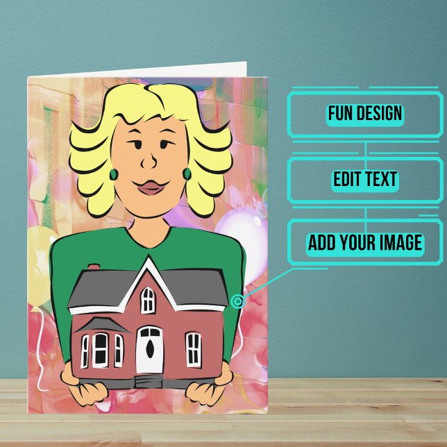 Female Real Estate Agent Birthday Card (This lovely card is specifically for that kind realtor in your life.)