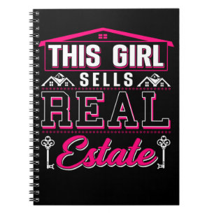 Female Real Estate Agent Investor Property Broker Notebook