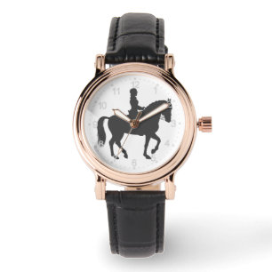 female riding horse  - Choose background color Watch