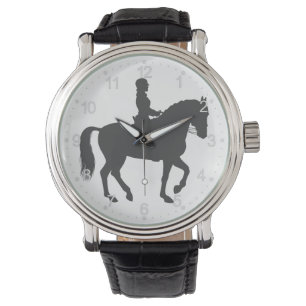 female riding horse - Choose background colour Watch