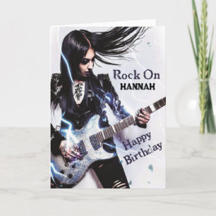 Female Rockstar/Heavy Metal Badass Birthday Card