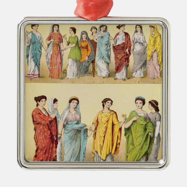 Female Roman Dress Metal Tree Decoration (Front)