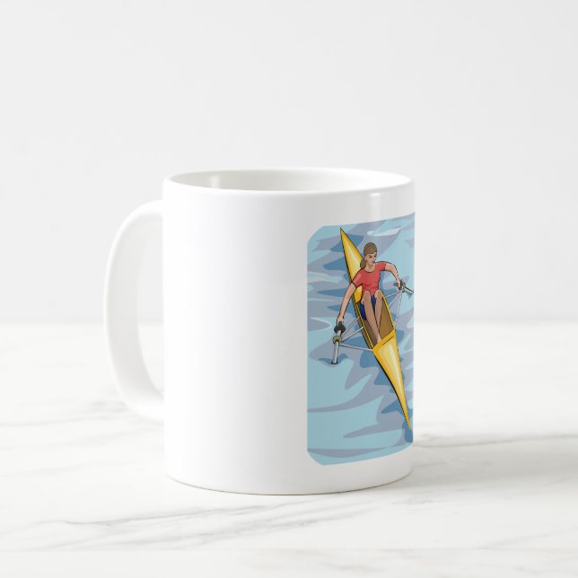 Female Rower Coffee Mug (Front Left)
