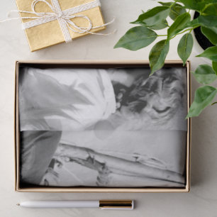 Female Sailor Black and White Photo Tissue Paper