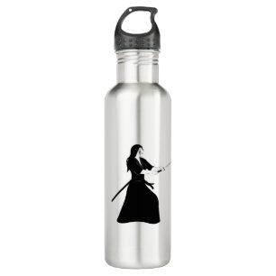 Female Samurai Warrior with Sword 710 Ml Water Bottle