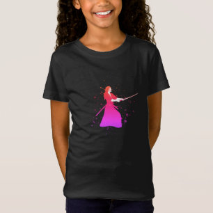 Female Samurai Warrior with Sword T-Shirt