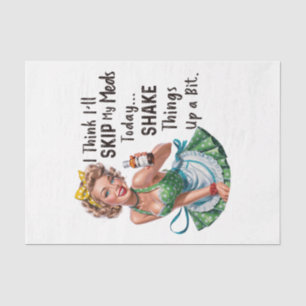 Female Sarcasm Humour Design 4 Tissue Paper