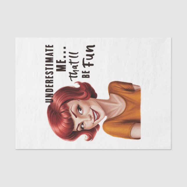 Female Sarcasm Humour Design 5 Tissue Paper (Front)