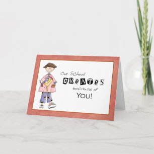 Female School Art Teacher Appreciation Thank You Card