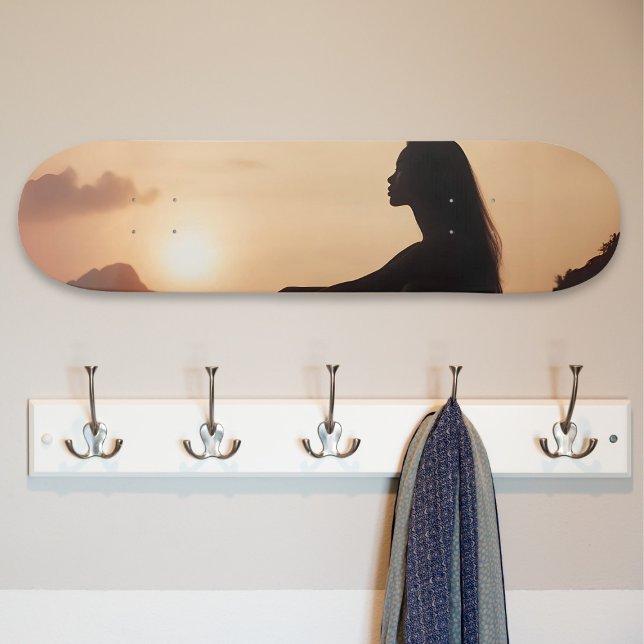 Female Silhouette at Sunset Skateboard (Creator Uploaded)