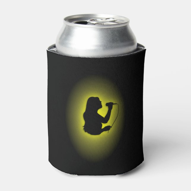 Female Singer Spot Can Cooler (Can Front)