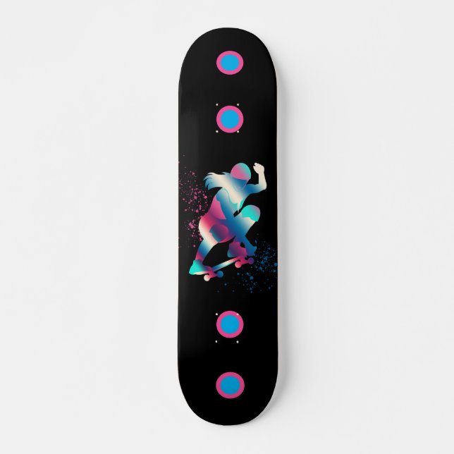 Female Skateboarder Skateboard (Front)