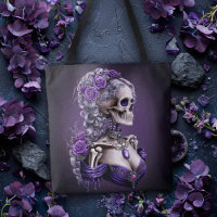 Female Skeleton Cameo Style Portrait