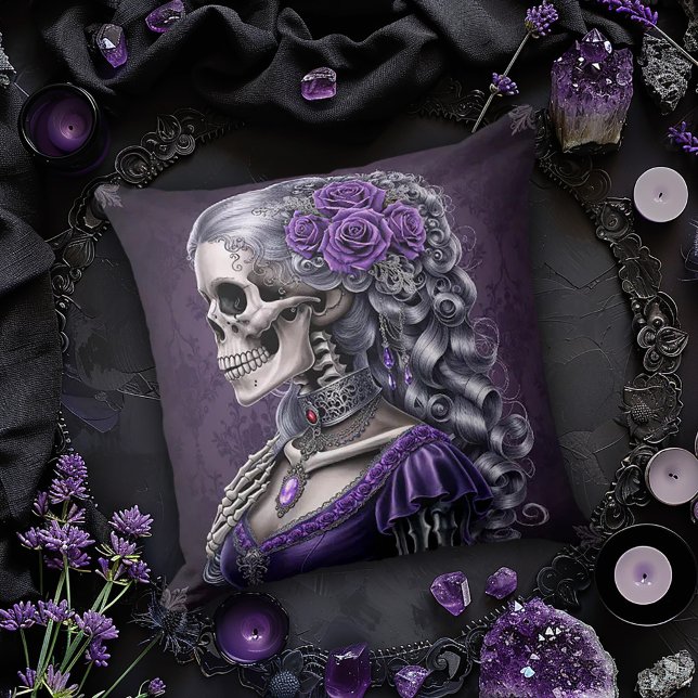 Female Skull Cameo in Purple Cushion (Creator Uploaded)