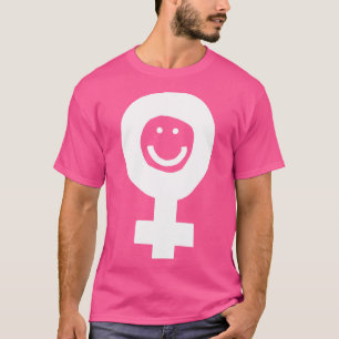 Female Smile Feminism White Minimal T-Shirt