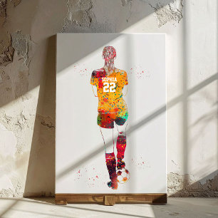 Female Soccer Player Canvas Print