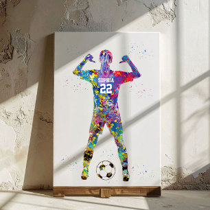 Female Soccer Player Canvas Print