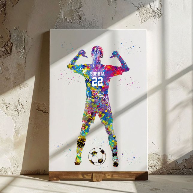 Female Soccer Player Canvas Print (Creator Uploaded)