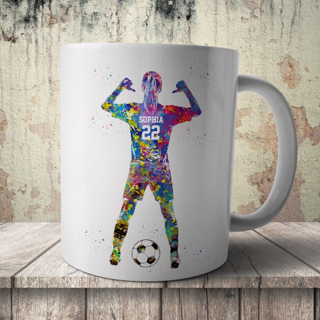 Female Soccer Player Coffee Mug (Creator Uploaded)