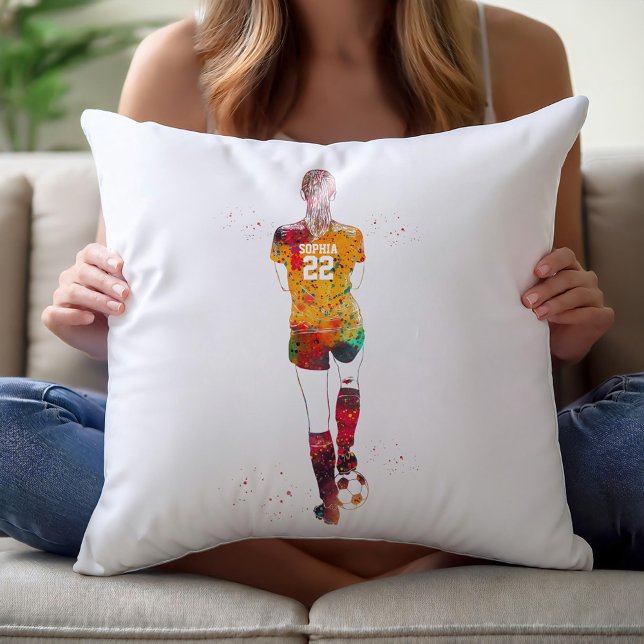 Female Soccer Player  Cushion (Creator Uploaded)