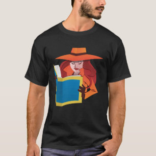 Female Spying Reading Book Read Woman Girl T-Shirt