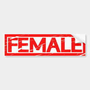 Female Stamp Bumper Sticker