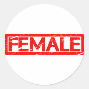 Female Stamp Classic Round Sticker