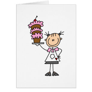 Female Stick Figure Baker Tshirts and Gifts