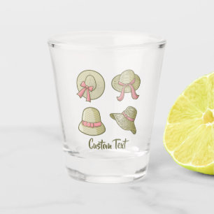 Female Summer Hats Yellow Shot Glass
