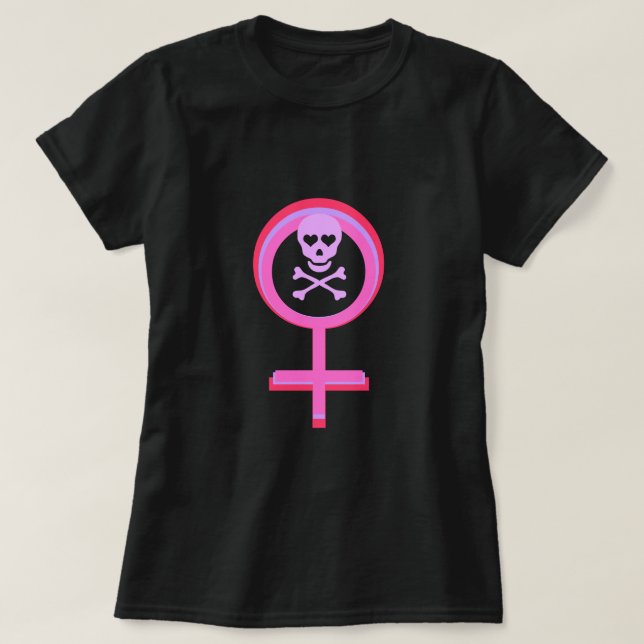 Female symbol goth shirt (Design Front)