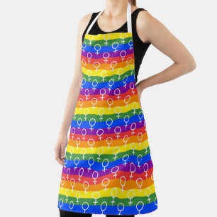 Female Symbol Rainbow Pattern Apron