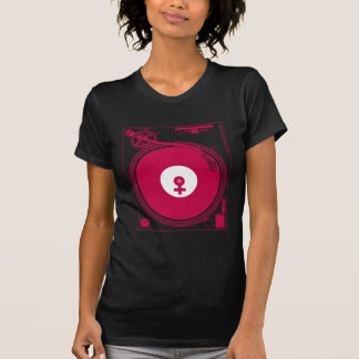 Female Symbol Turntable Deck - DJ Disc Jockey T-Shirt